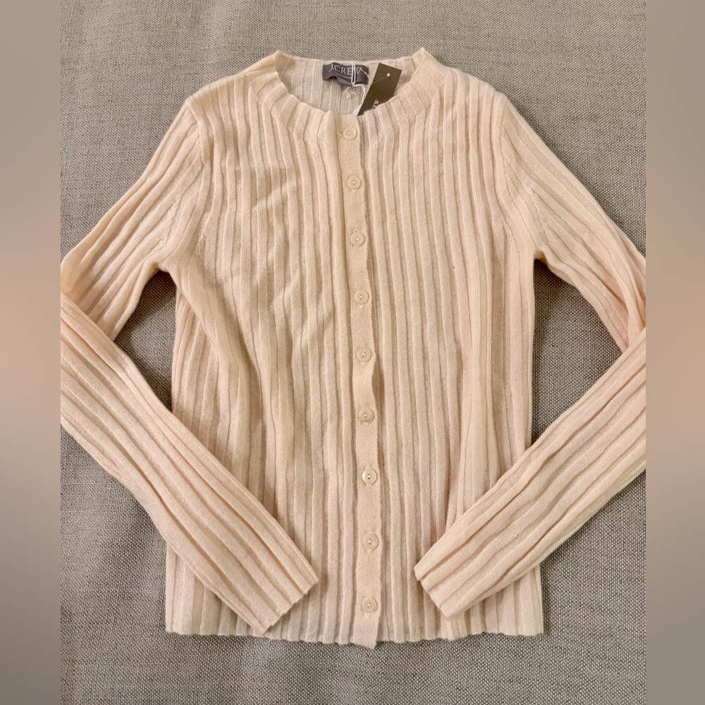 J‎ CREW Wide-rib cashmere cardigan CO325 $178 - Picture 4 of 6